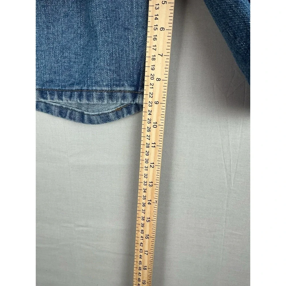 Lee Y2K Denim Shorts Mens 38 Blue Regular Fit Made In Mexico Bermuda